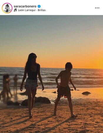 Sara Carbonero con uno de