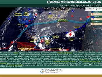 Estos sistemas meteorológicos influirán hoy