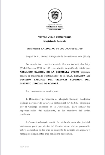Corte Suprema tumbó orden que prohibía a De la Espriella utilizar la bandera de Colombia y las frases “Firmes por la patria” como propaganda electoral - crédito Corte Suprema