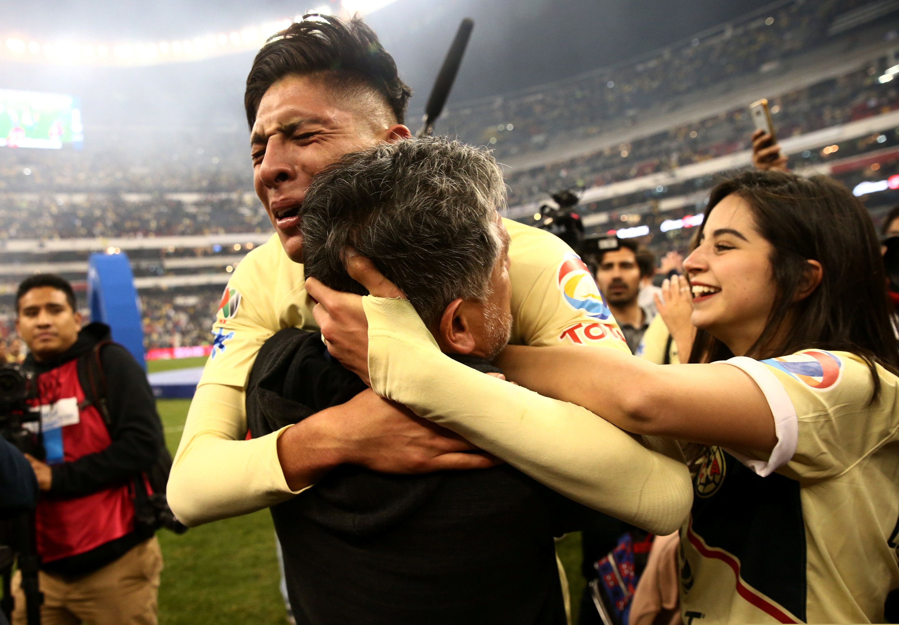 Soccer Football - Liga MX Final Second Leg - Cruz Azul v America, Azteca Stadium, Mexico City, Mexico- December 16, 2018 America's Edson Alvarez celebrates after the match. Picture taken December 16, 2018 REUTERS/Edgard Garrido