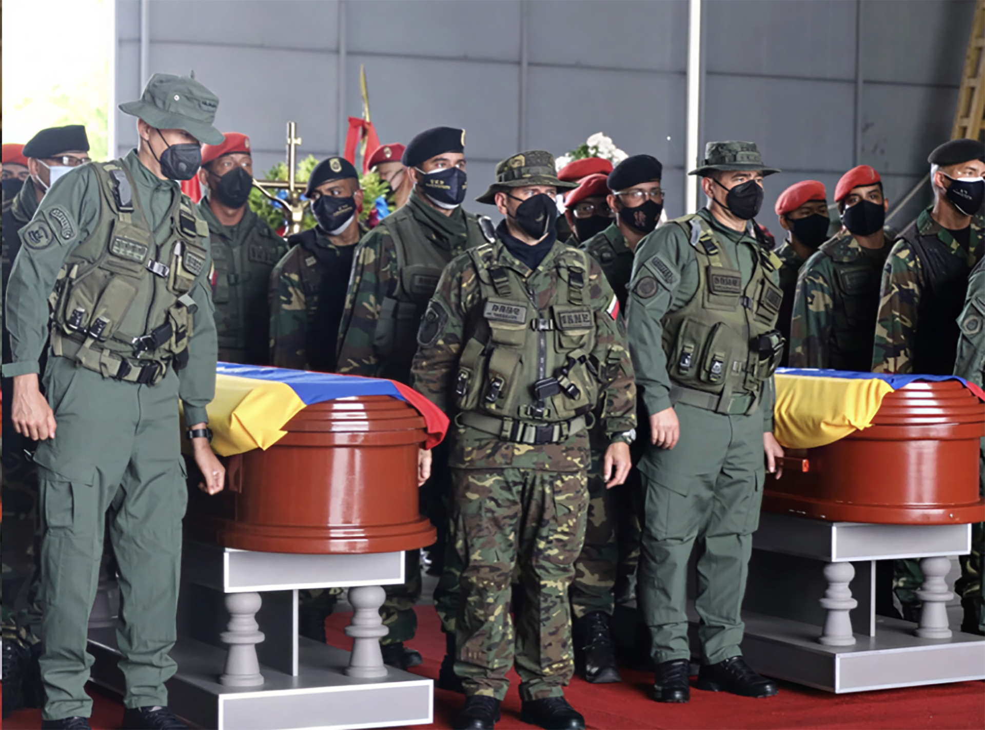 El servicio fúnebre de dos de los militares venezolanos que cayeron en Apure en marzo 2021