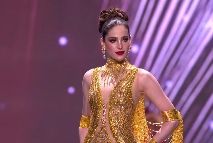 Fátima Bosch en la final de Miss Universo. (YT: Miss Universe)