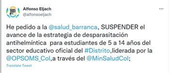 Alcalde de Barrancabermeja escribió en