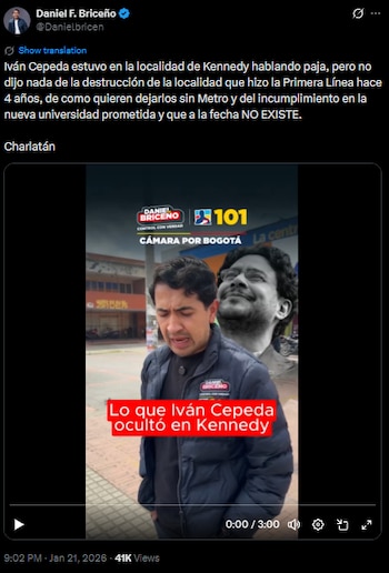 Daniel Briceño cuestionó a Iván