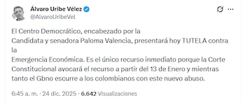 - crédito @AlvaroUribeVel/X