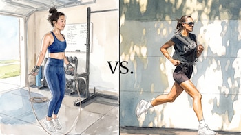 Saltar la soga vs. correr: qué ejercicio conviene según el objetivo físico