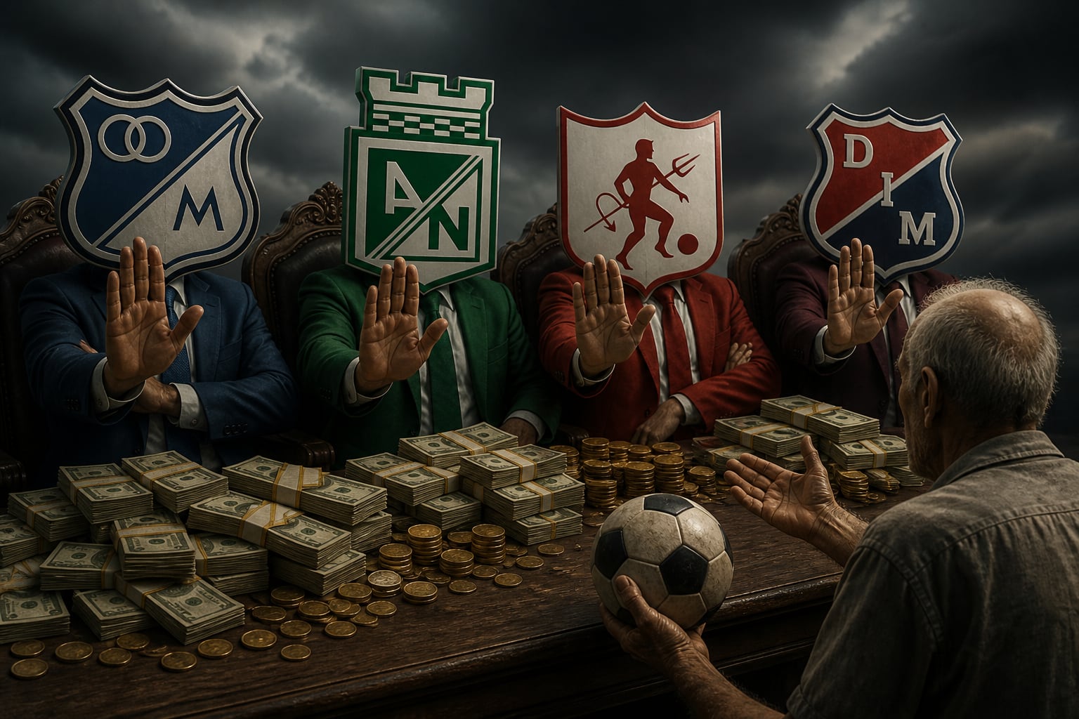 El fútbol colombiano afronta un nuevo escándalo por la falta de pago de pensión de algunos clubes a cientos de exfutbolistas que jugaron entre 1960 y el año 2000 - crédito Imagen Ilustrativa Infobae