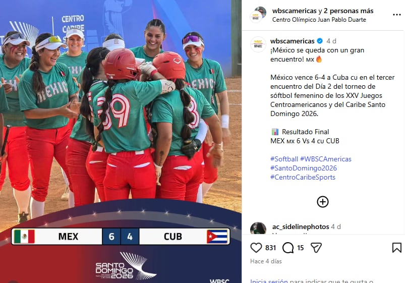 México cerró en cuarto lugar pese a una fase de grupos positiva con triunfos sobre El Salvador y Cuba. (Instagram/ @wbscamericas)