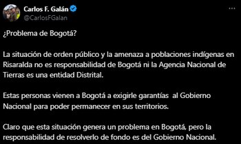 Alcalde Carlos Fernando Galán, aseguró