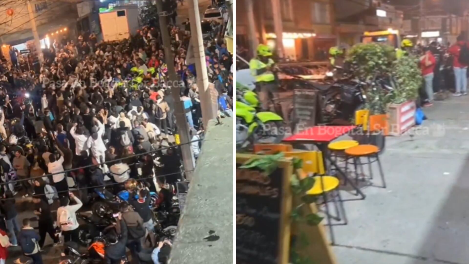 Operativo de tránsito termino en protesta de un grupo de estudiantes en Bogotá - crédito @PasaenBogota/X