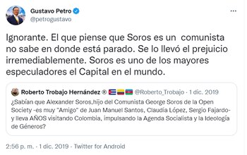 Gustavo Petro aclara la posición