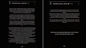 El posteo de David Schumacher