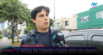 Curwen confirma que sigue con Carla Campos tras ampay: “Es mi vida, mi amor, mi tesoro”. Captura: Magaly TV La Firme.