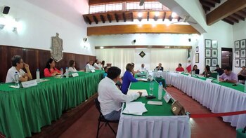 En una sesión del Ayuntamiento