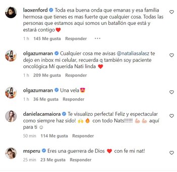 Natalia Salas recibe el apoyo