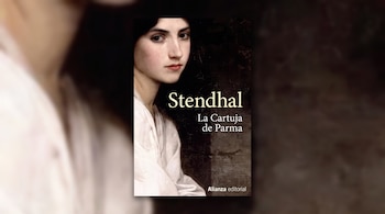Portada de la novela La Cartuja de Parma de Stendhal con un retrato de una joven de cabello oscuro y túnica blanca. Alianza Editorial.