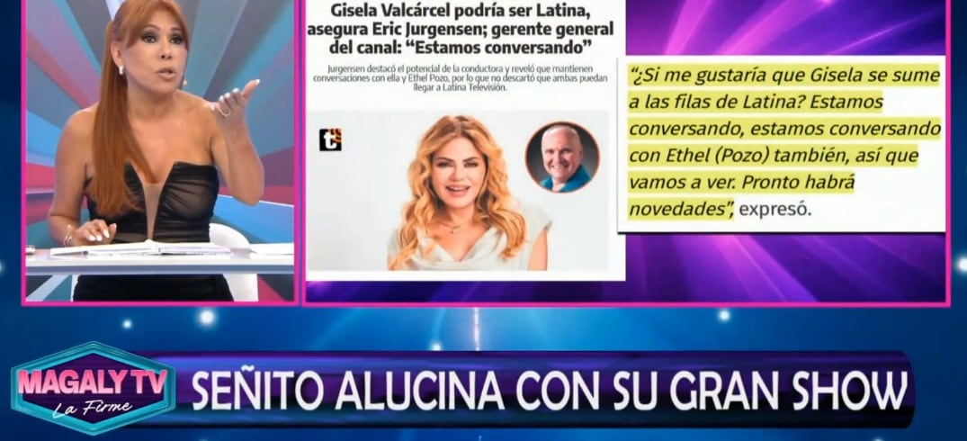 Magaly Medina marca distancia ante posible regreso de Gisela a ATV: “La otra no me vengas”. Captura: Magaly TV La Firme.