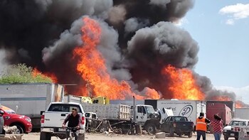 Se registró un fuerte incendio