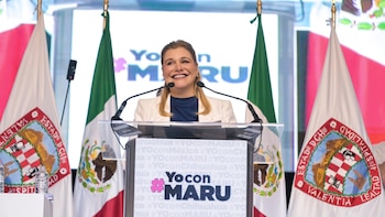 Maru Campos se lanzó con todo en contra de Morena y el Gobierno Federal, en su discurso resaltó las acusaciones en contra del gobierno de Rubén Rocha Moya. (Foto: @MaruCampos_G)