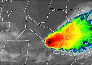 La imagen satelital de la