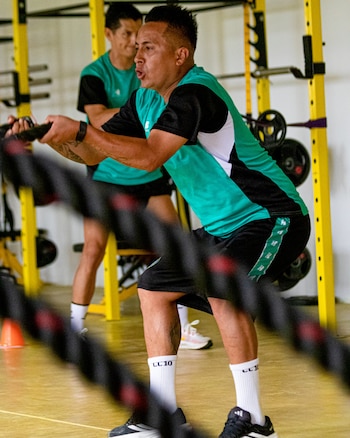 Christian Cueva en los entrenamientos