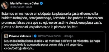 María Fernanda Cabal salió en