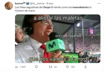 Fans de Grupo 5 enojados