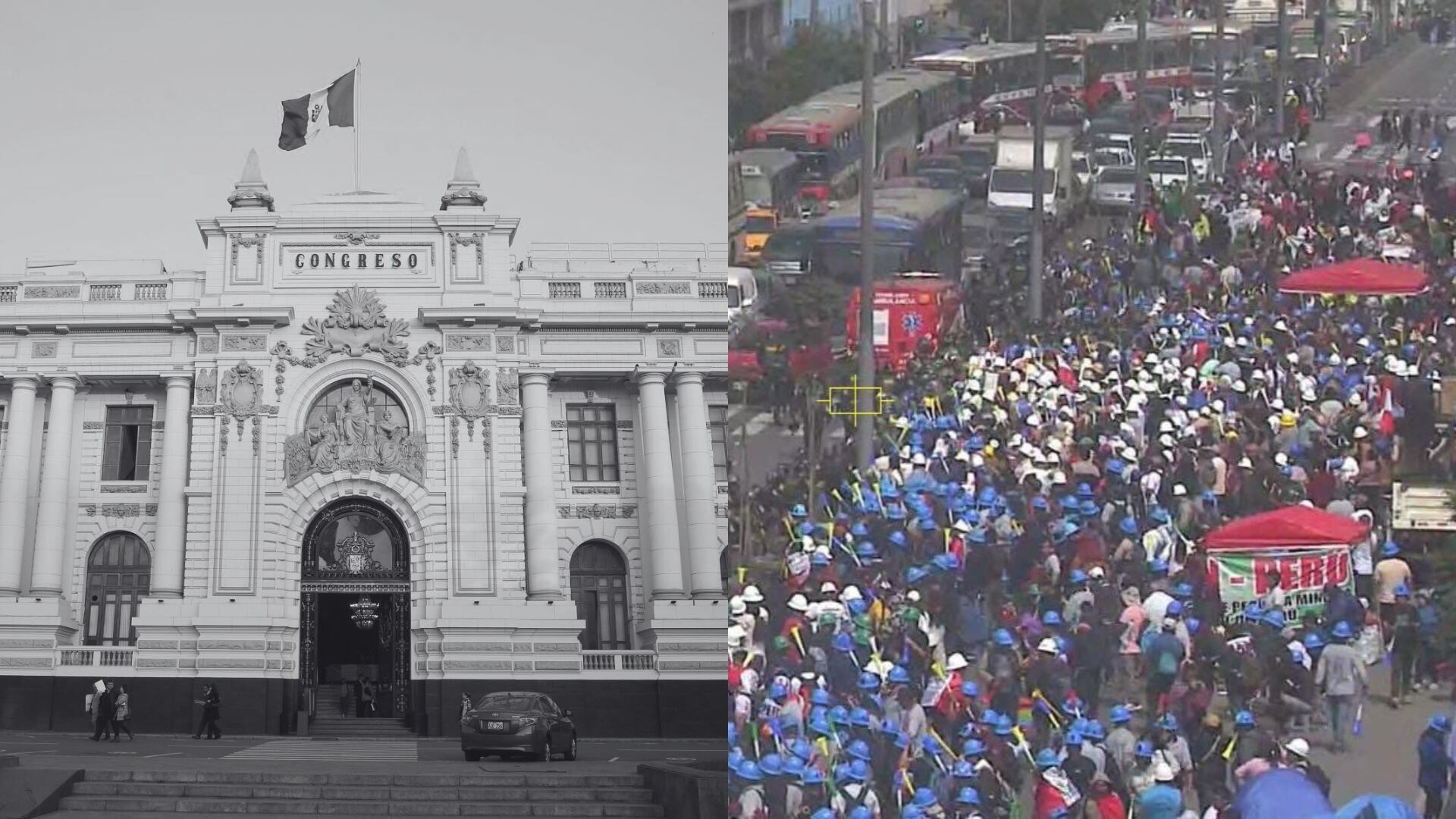 PNP refuerza seguridad ante posible toma del Congreso por parte de mineros agremiados. (Foto: Infobae Perú/Agencia Andina)
