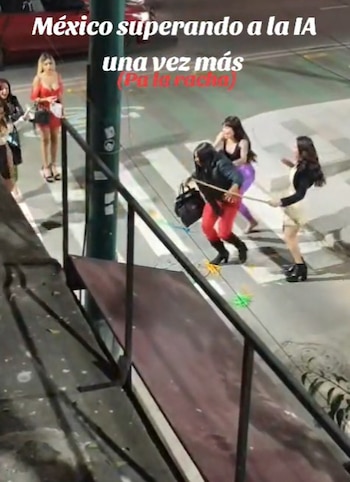 La escena captó la atención