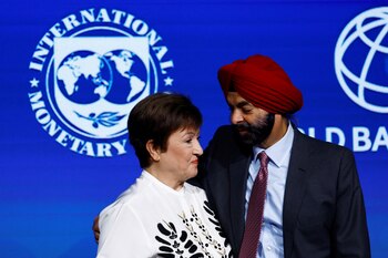 Kristalina Georgieva y Ajay Banga,