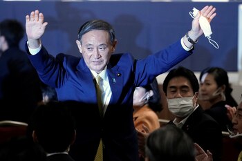 Yoshihide Suga. Eugene Hoshiko/Pool via REUTERS