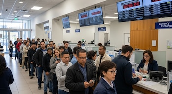 Imagen de referencia. El monto mínimo para comprar dólares varía según la entidad, desde USD 5 en Bancolombia hasta USD 30 en Bbva, con límites mensuales de hasta USD 50.000 - crédito VisualesIA/ScribNews