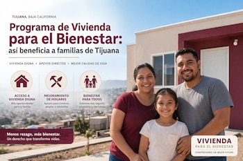 Familia beneficiaria del Programa de Vivienda para el Bienestar en Tijuana muestra su hogar mejorado, resultado de apoyos que buscan reducir el rezago habitacional y elevar la calidad de vida