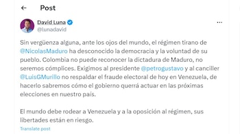 David Luna dijo que Nicolás