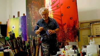 Pérez Celis en su taller