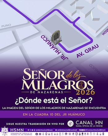 ¿Dónde está en Señor de los Milagros?