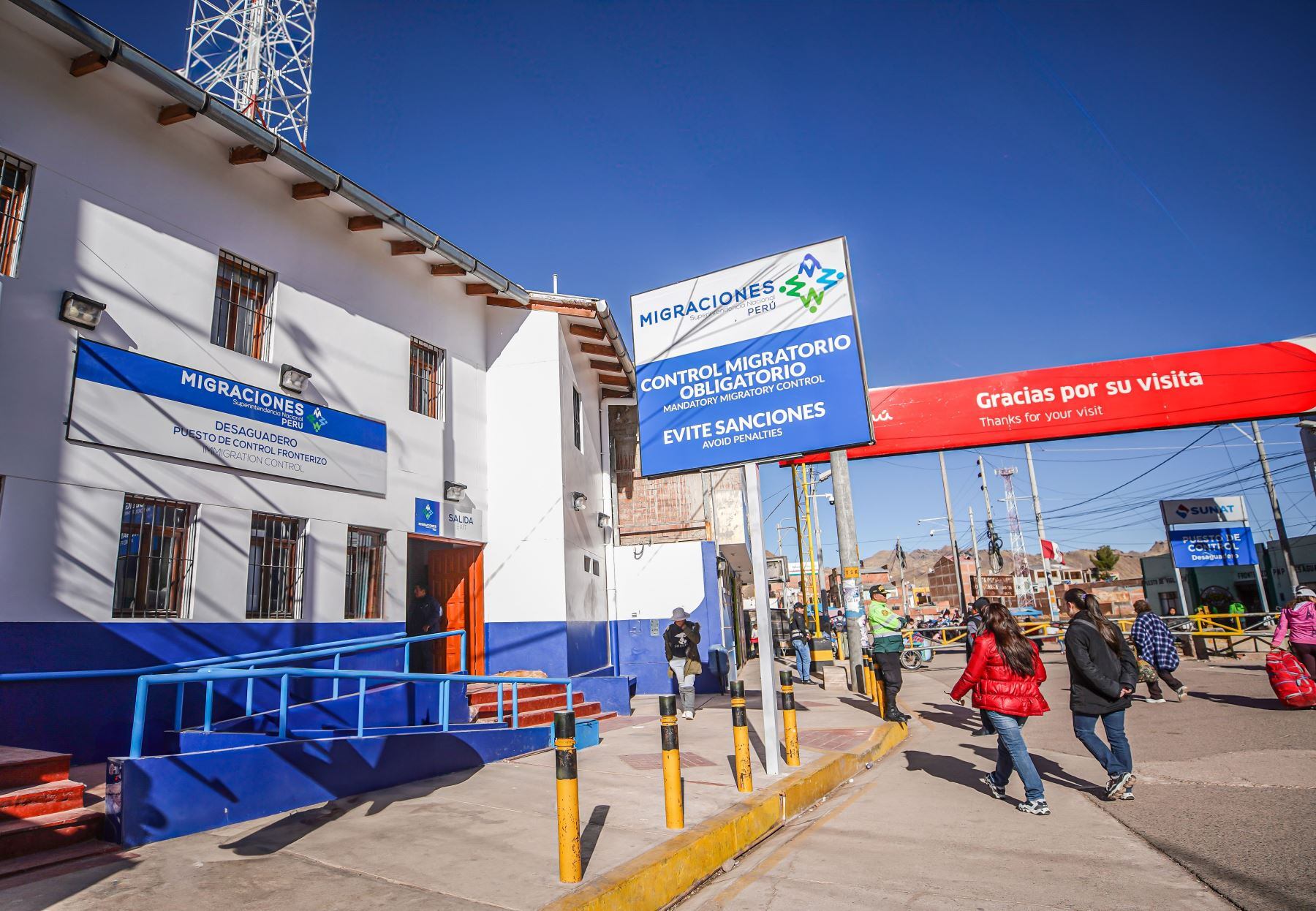 Puesto fronterizo de Migraciones Perú en Desaguadero, Puno | Foto: Andina