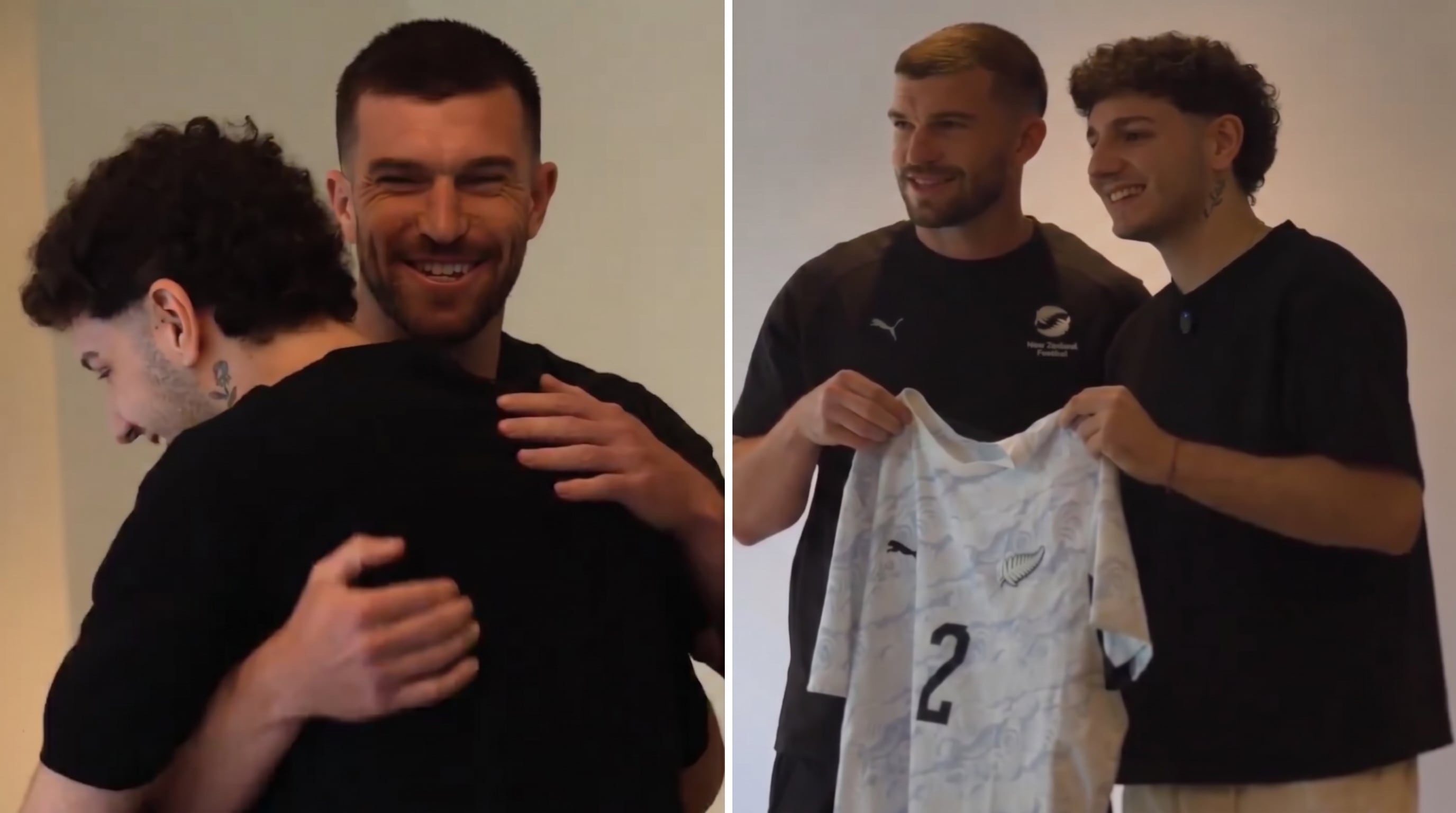 El encuentro entre Tim Payne y Valen Scarsini, el creador de contenido argentino que hizo viral al futbolista neozelandés