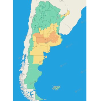 El mapa de alertas por