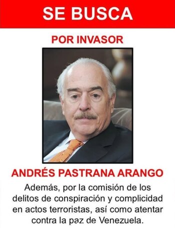 Cartel Se busca Andrés Pastrana