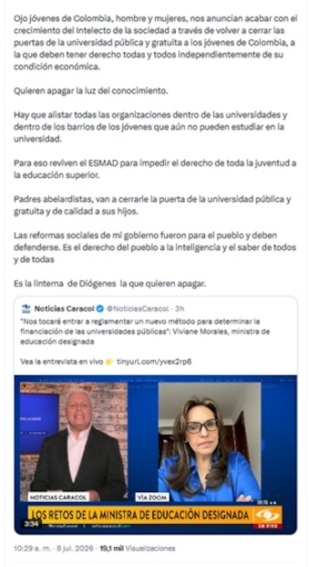 - crédito @petrogustavo/X