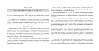 Decreto 1368 de 2026 - Gobierno nacional