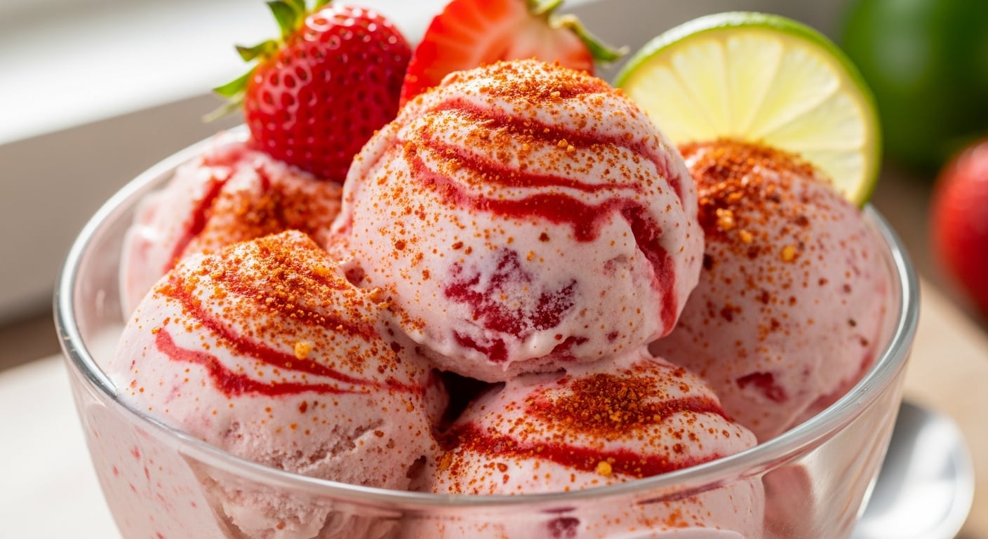 Un equilibrio preciso entre fresas frescas y chile en polvo define el sabor característico y la personalidad de este postre. - (Imagen Ilustrativa Infobae)