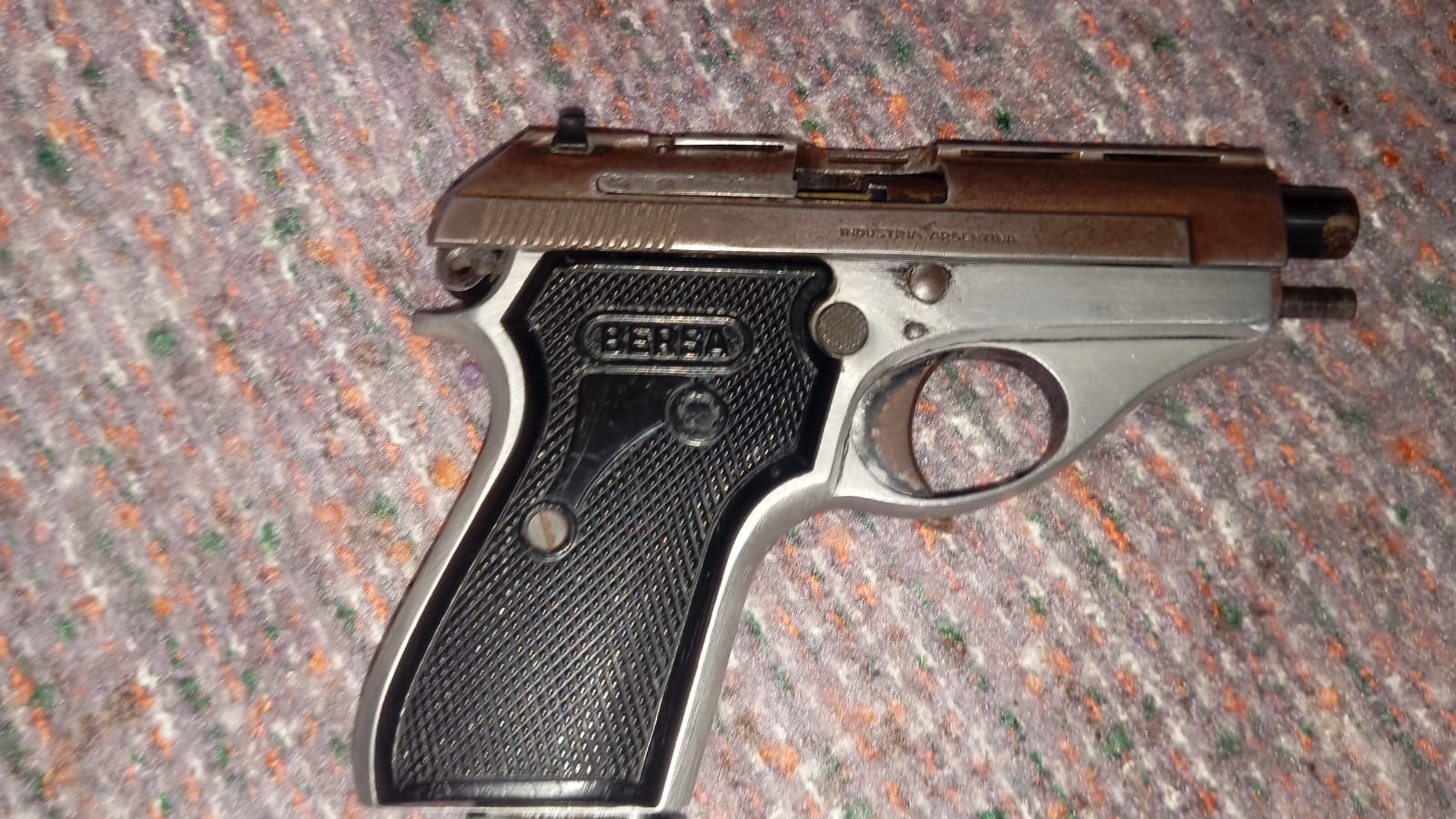 El arma secuestrada