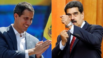 Juan Guaidó y Nicolás Maduro