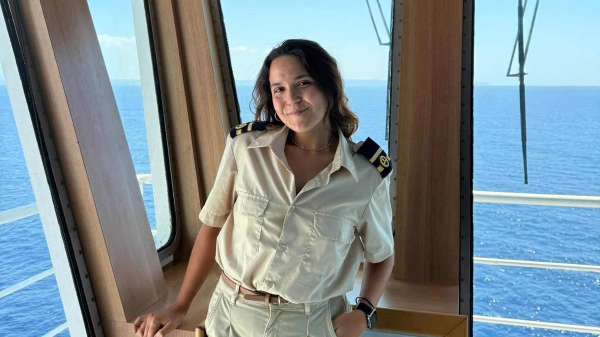 María Peña, primera oficial de máquina de la Marina Mercante. (Cedida)