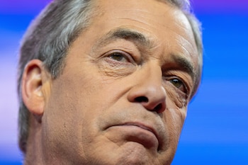 ARCHIVO - Nigel Farage, ex líder del Partido Brexit y actual líder del partido populista Reformar Reino Unido, habla en la Conferencia de Acción Política Conservadora, CPAC 2023, el 3 de marzo de 2023 en National Harbor en Oxon Hill, Maryland, Estados Unidos. (AP Foto/Alex Brandon)