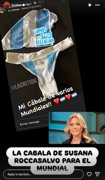 Bombachas rosas, peluches, uñas y looks albicelestes: los famosos argentinos y sus cábalas para la Scaloneta