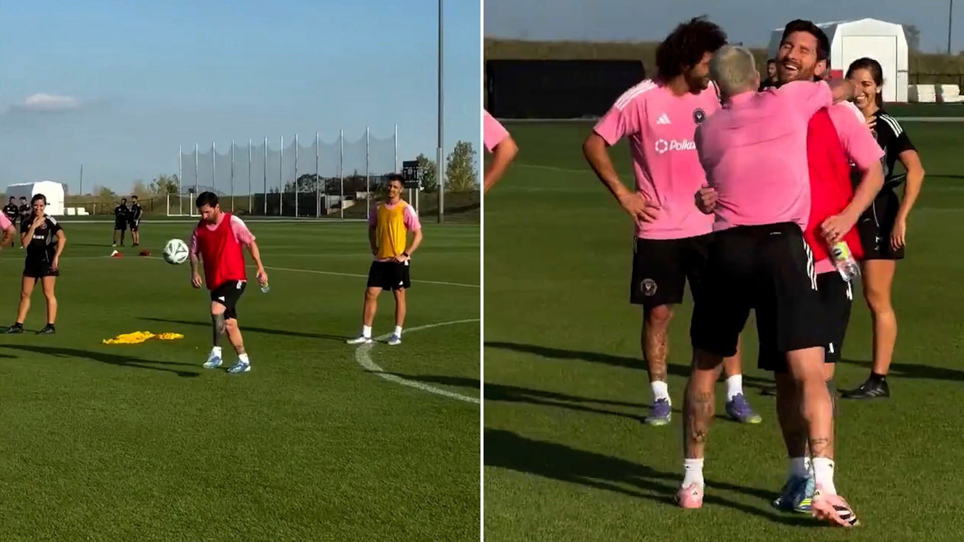 El tiro de Messi y la reacción de De Paul