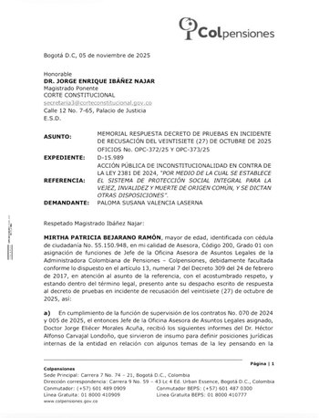 Colpensiones confirmó que Carvajal, cuando